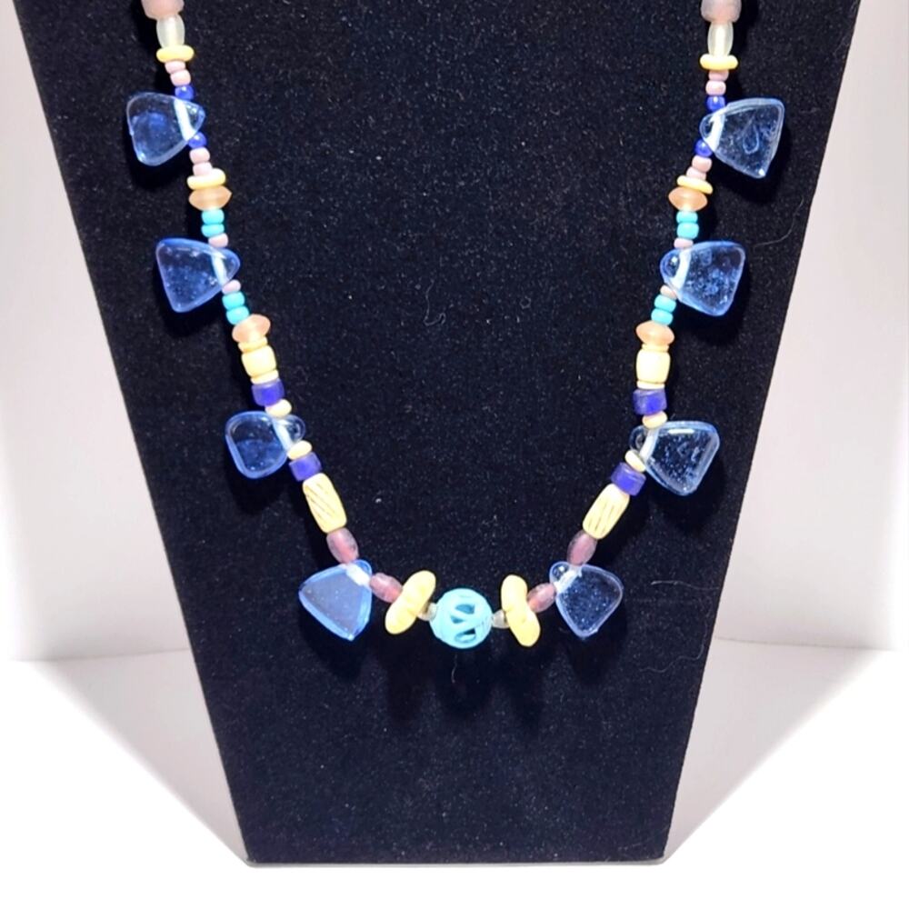 Aqua Blue Boho Necklace | Pre-Owned - Picture 6 of 6
